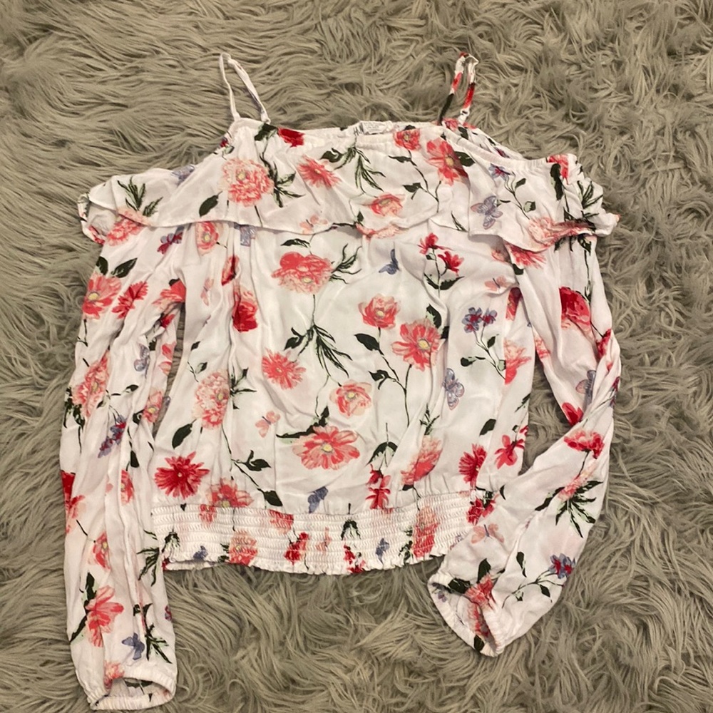 H&M floral butterfly blouse
